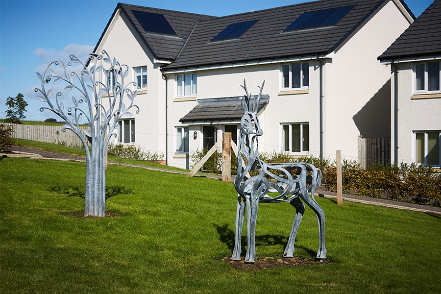 Sculpture Designed by Local Pupil Unveiled at Baxterfield 